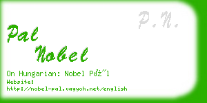 pal nobel business card